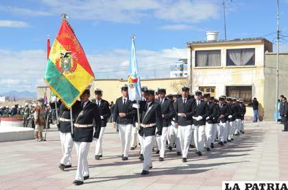 La delegación del Colegio “Simón Bolívar”