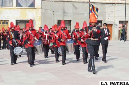 La banda de música del Colegio “Juan Misael Saracho”