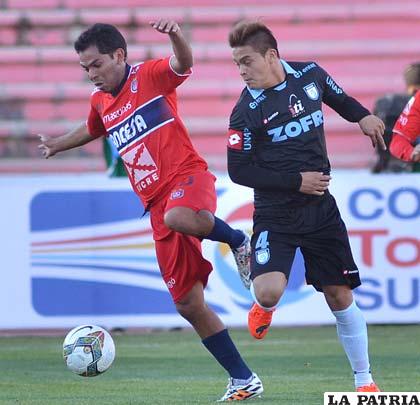 Bejarano en la acción, fue autor del primer gol