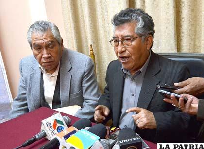 El dirigente de la Confederación de Jubilados de Bolivia, Irineo Rivera, anuncia medidas de presión