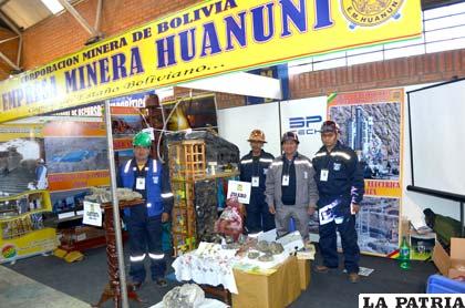 Empresa Minera Huanuni presentó atractivo stand