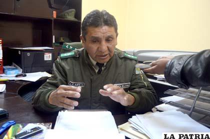 El director de Seguridad Ciudadana de la Gobernación, suboficial Fernando Ajata