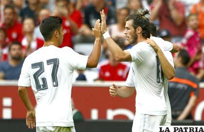 Bale festeja el gol que anotó para el Real Madrid /AS.COM