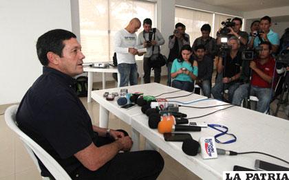 La rueda de prensa que ofreció Soria ayer en Santa Cruz