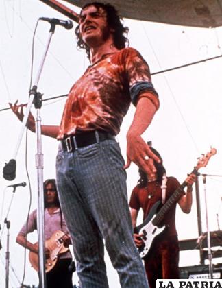 Joe Cocker en el escenario de Woodstock