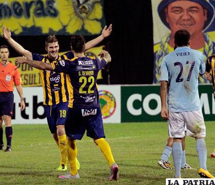 Carlos Ortíz (19) anotó el segundo del cuadro paraguayo /conmebol.com