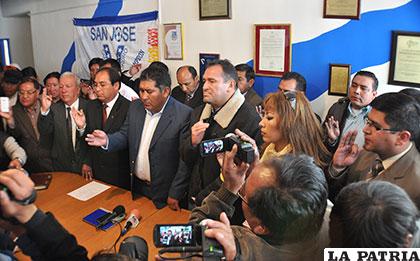 Durante la posesión del nuevo directorio del club San José