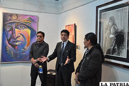 Rivera Rivero en la inauguración de su exposición