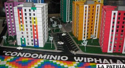 Maqueta del condominio Wiphala en El Alto /eju.tv