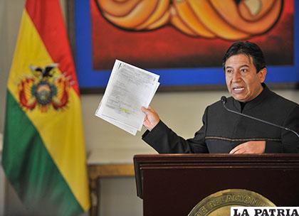 El canciller David Choquehuanca desmiente declaraciones del su par chileno, Heraldo Muñoz /APG