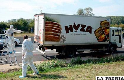 Camión frigorífico donde se encontraron 71 muertos en Austria /correodelsur.com