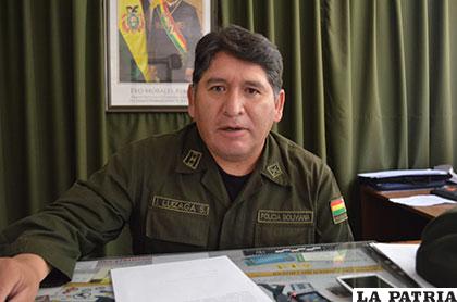 Director de la Felcc teniente coronel Iván Luizaga pide a la población cuidar sus pertenencias