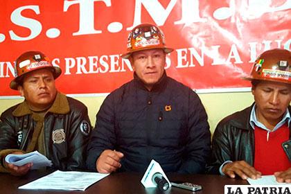Dirigentes de la Federación Nacional de Mineros /ANF