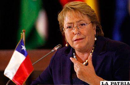 La presidenta de Chile, Michelle Bachelet