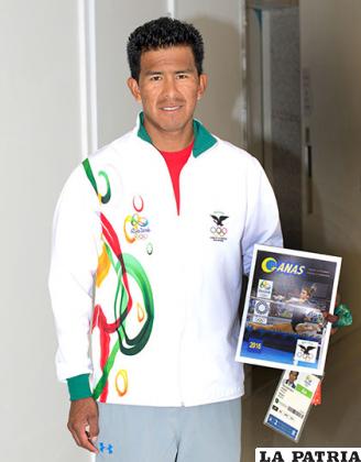 El ciclista nacional Oscar Soliz /Walter Challapa