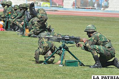 Bastante agilidad de los integrantes del Regimiento Illimani