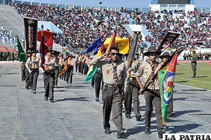 Los Scouts Camacho también estuvieron presentes