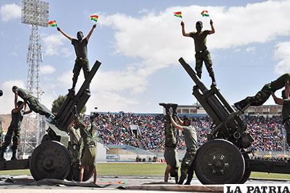 Artillería pesada fue parte de las pirámides del Regimiento Camacho