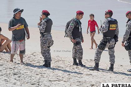 La seguridad se extiende hasta las playas de Río de Janeiro
