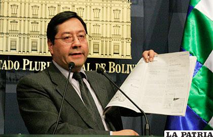 El ministro de Economía y Finanzas Públicas, Luis Arce /comunicación.gob.bo
