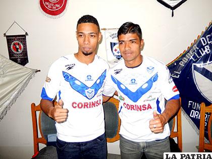 Boris Alfaro junto a Gabriel Ríos, nuevos delanteros del equipo orureño