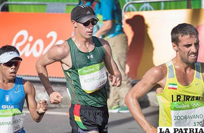Marco Rodríguez participó en 20 kilómetros marcha /Walter Challap
