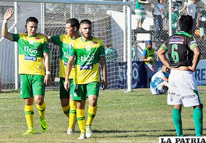 Carmelo Algarañaz fue autor del único gol del partido /APG
