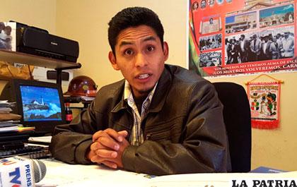Richard Calisaya, secretario general de la Fstmb /ANF