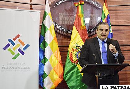 El ministro Siles se refirió a varios temas en contacto con la prensa /APG