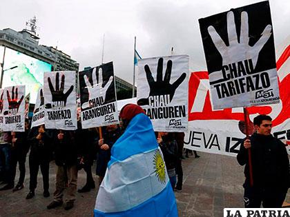 Descontento social en Argentina por alza en la tarifa del gas
