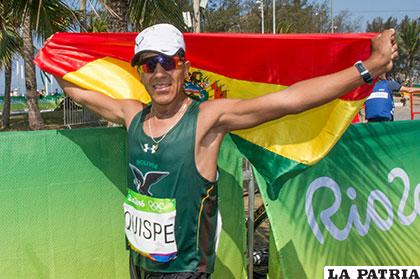 Ronald Quispe terminó en el puesto 30, en 50 kilómetros marcha /Walter Challap