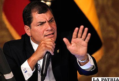 Rafael Correa, presidente de Ecuador, está molesto con militares de su país /starmedia.com