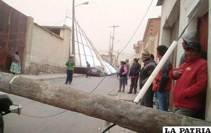 Daños causados por vientos en Potosí /Facebook