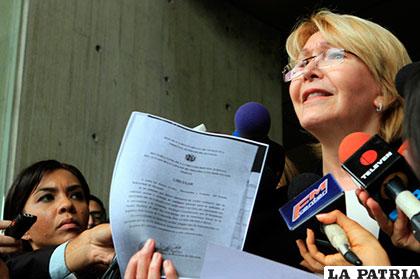 Luisa Ortega, fue alejada de su cargo como fiscal
