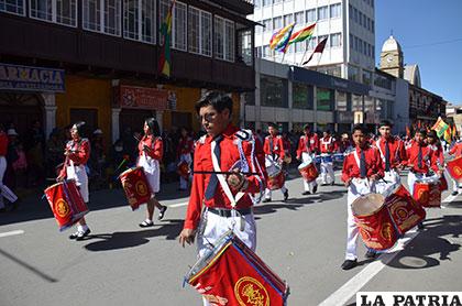 La banda de música de la unidad educativa Nuestra Señora del Socavón 2