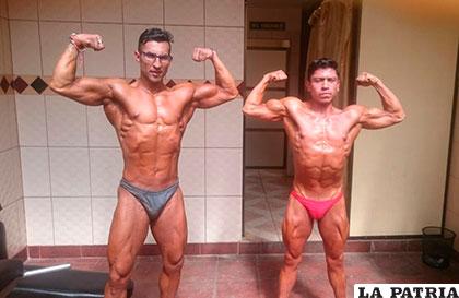 Layodaril Méndez (izquierda) durante sus entrenamientos junto a Milton Gutiérrez