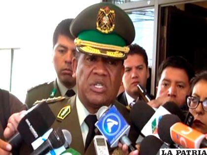 El comandante general de la Policía Boliviana, Abel de la Barra /diarionuevosur.com