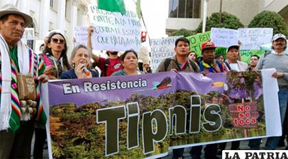 El Tipnis nuevamente enfrenta a dos grupos quienes apoyan la Ley 266 y quienes apoyan la intangibilidad del territorio /ANF