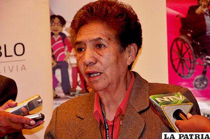 Clotilde Calancha, ex defensora del Pueblo de Oruro