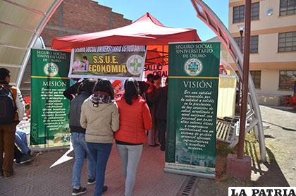 Las ferias de salud del SSU tuvieron buena aceptación de los universitarios