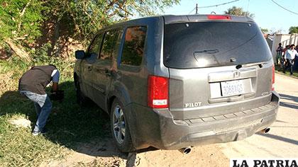 La vagoneta donde fue aprehendido el súbdito colombiano