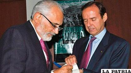 Los ex presidentes Carlos Mesa y Jorge 