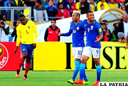 En la ida, Brasil venció (3-0) en Quito el 1 de septiembre de 2016 /prensa.com