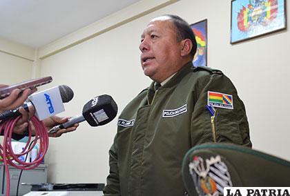 El director de la Felcv, teniente coronel Flores, informó del incidente