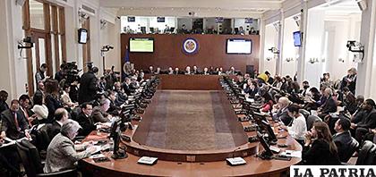 Vista general durante una primera sesión del Consejo Permanente de la OEA /EL TEL?-
GRAFO