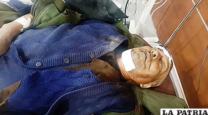 El herido fue llevado hasta el Hospital Oruro - Corea 