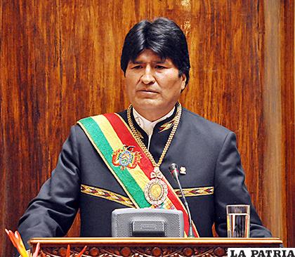 El Presidente del Estado Evo Morales   /Eju
