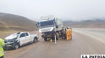 El incidente ocurrió en la carretera a Cochabamba 