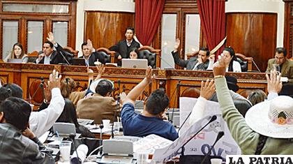 Legisladores durante la aprobación del proyecto de Ley /ANF

