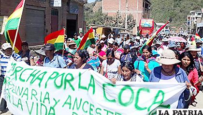 La marcha comenzó en la población de Sud Yungas /ERBOL
